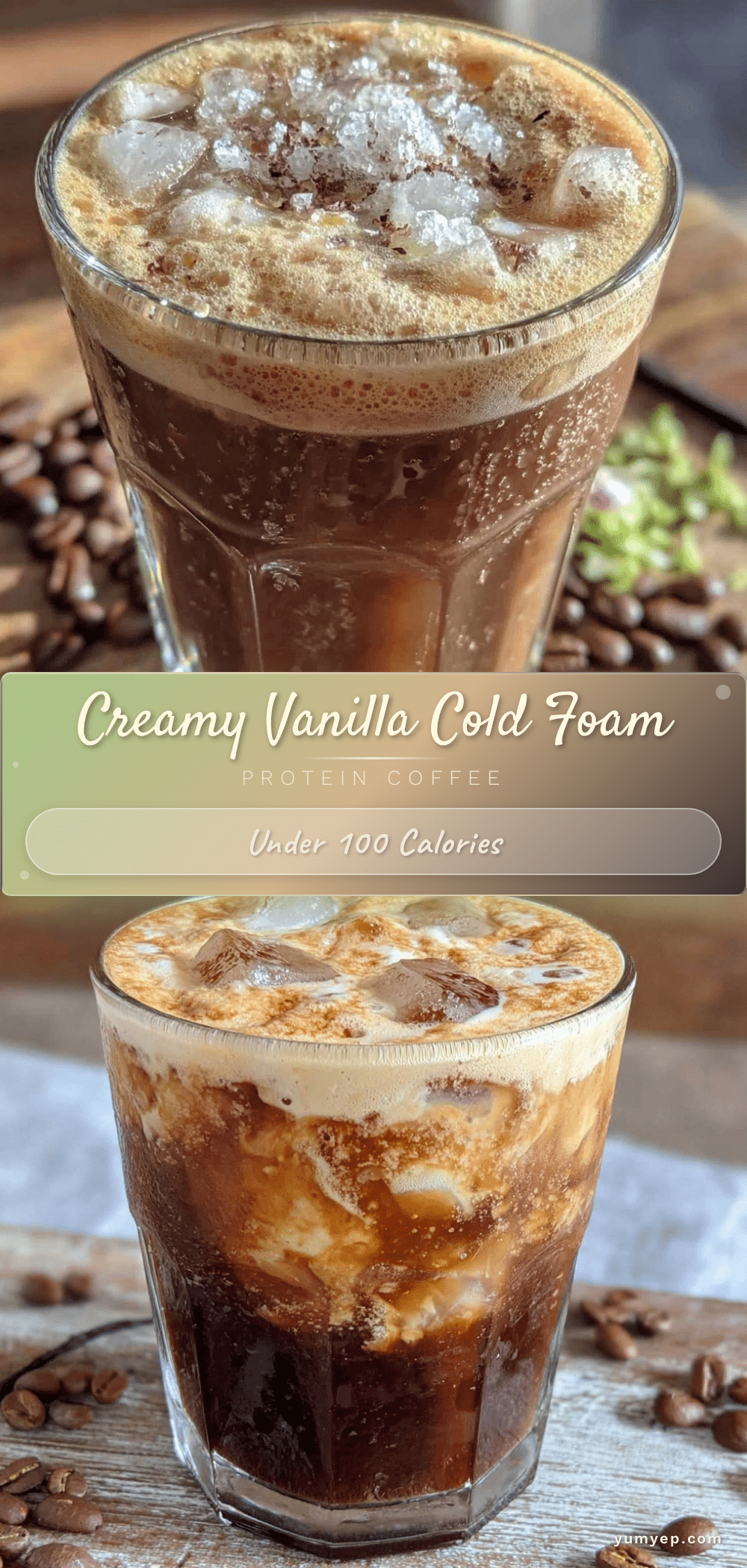 healthy vanilla cold foam protein coffee recipe