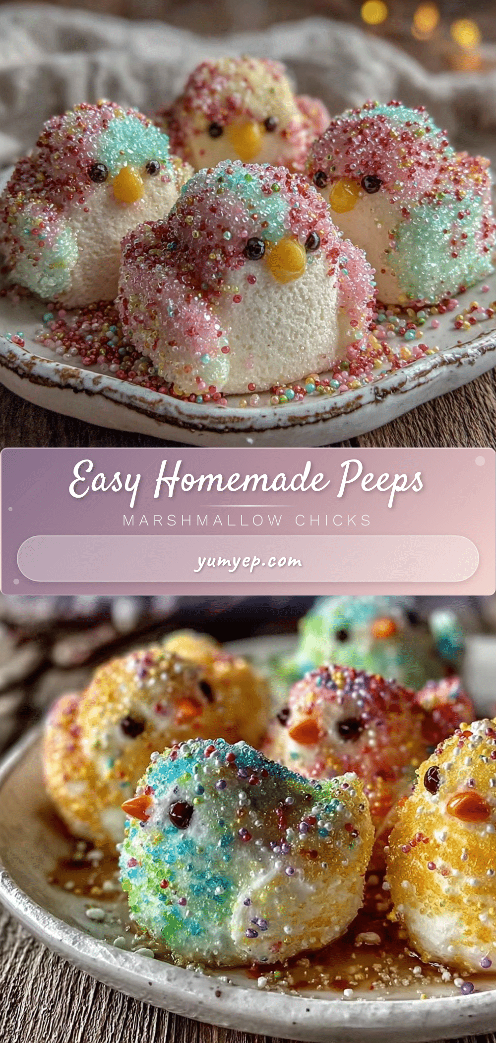 homemade Peeps marshmallow chicks recipe