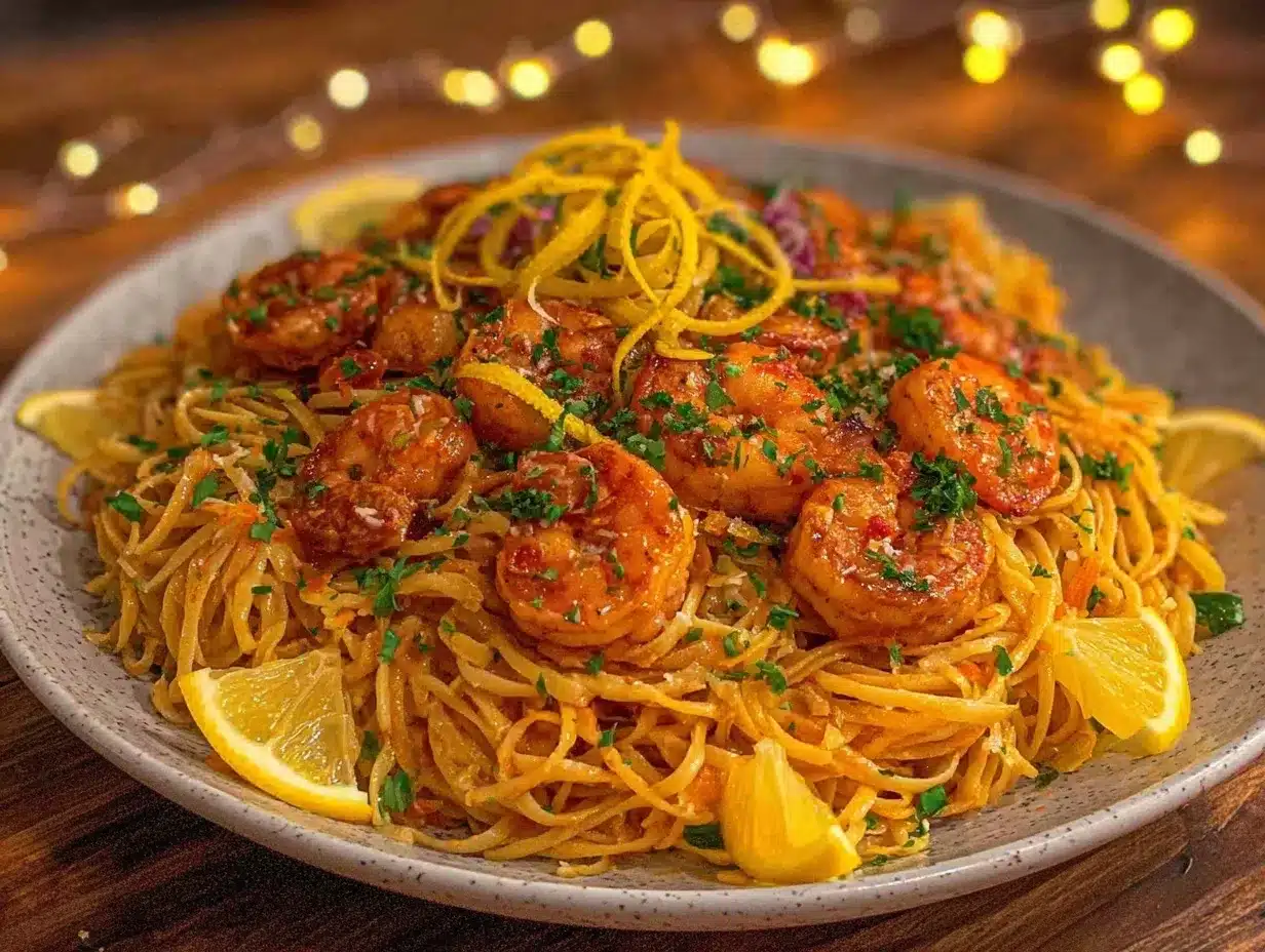 lemon butter shrimp linguine preparation steps