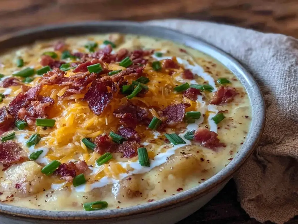 loaded baked potato soup - featured image