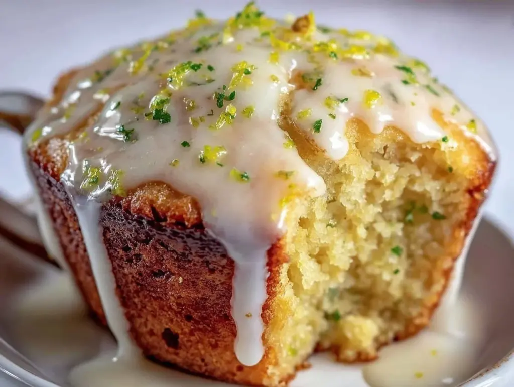 microwave lemon mug cake - featured image