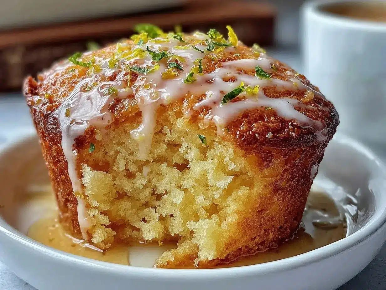 microwave lemon mug cake preparation steps