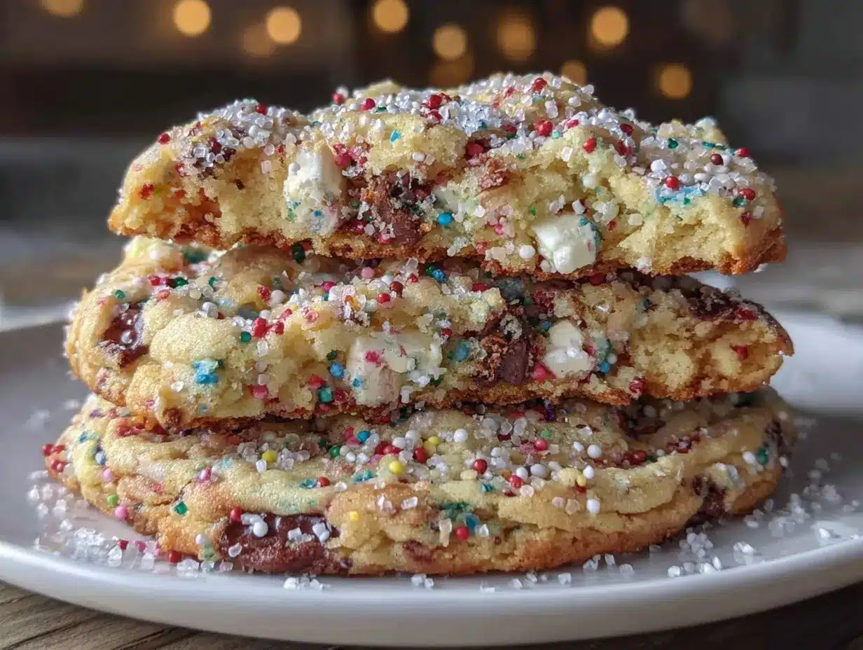 milk bar-style birthday cake cookies preparation steps