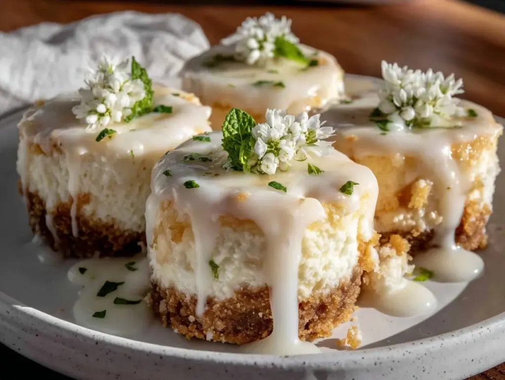 mini first communion cheesecakes - featured image