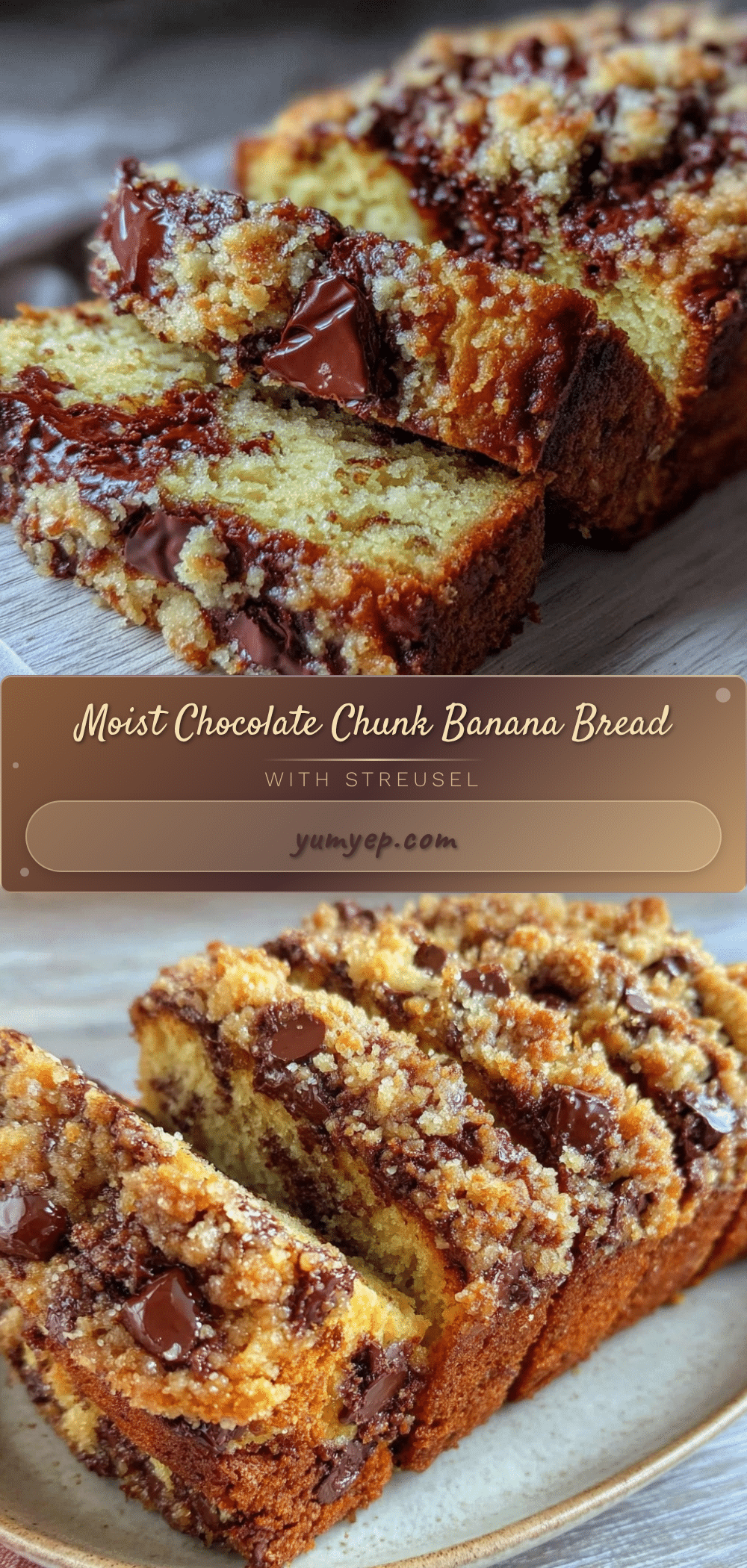 moist chocolate chunk banana bread recipe