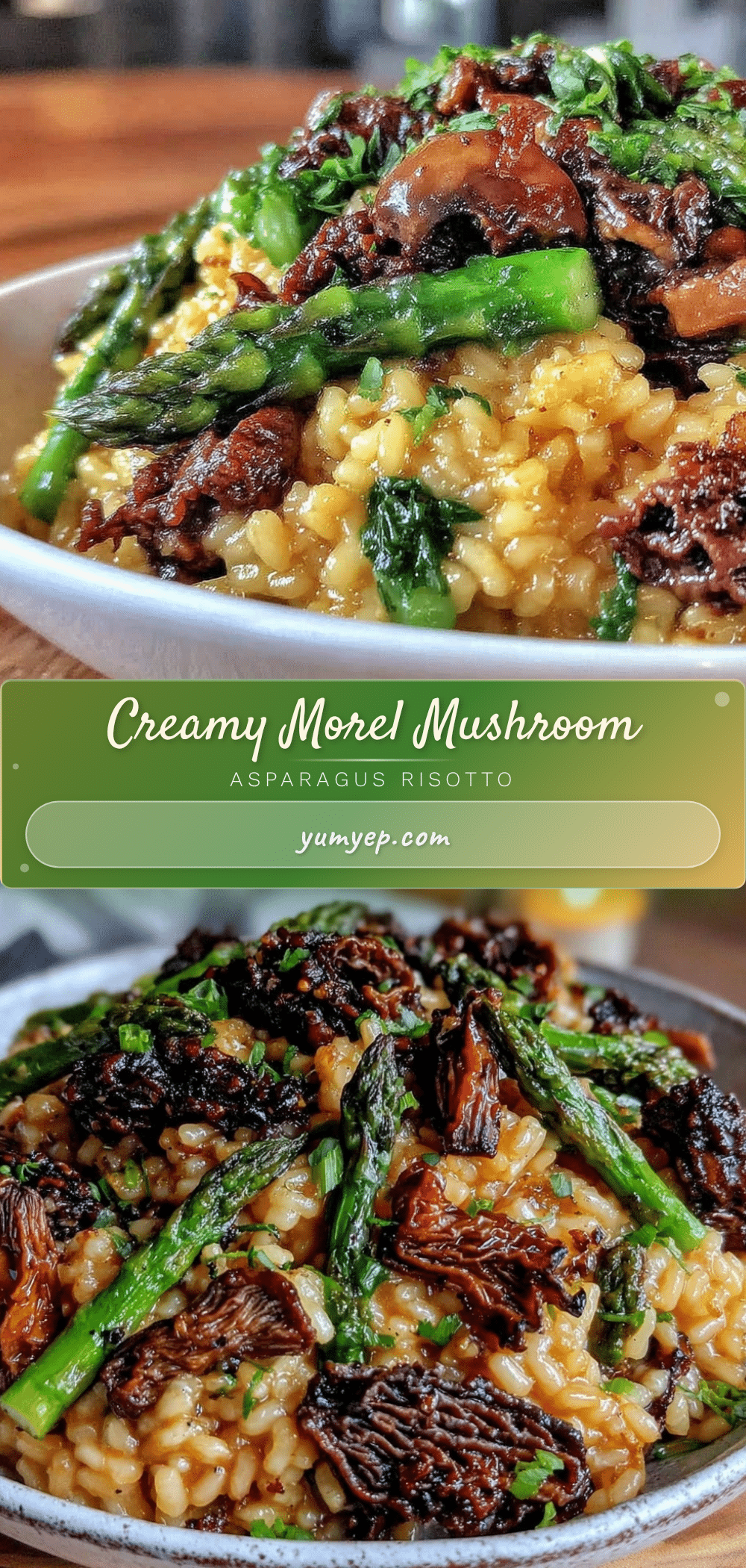 Morel Mushroom and Asparagus Risotto recipe