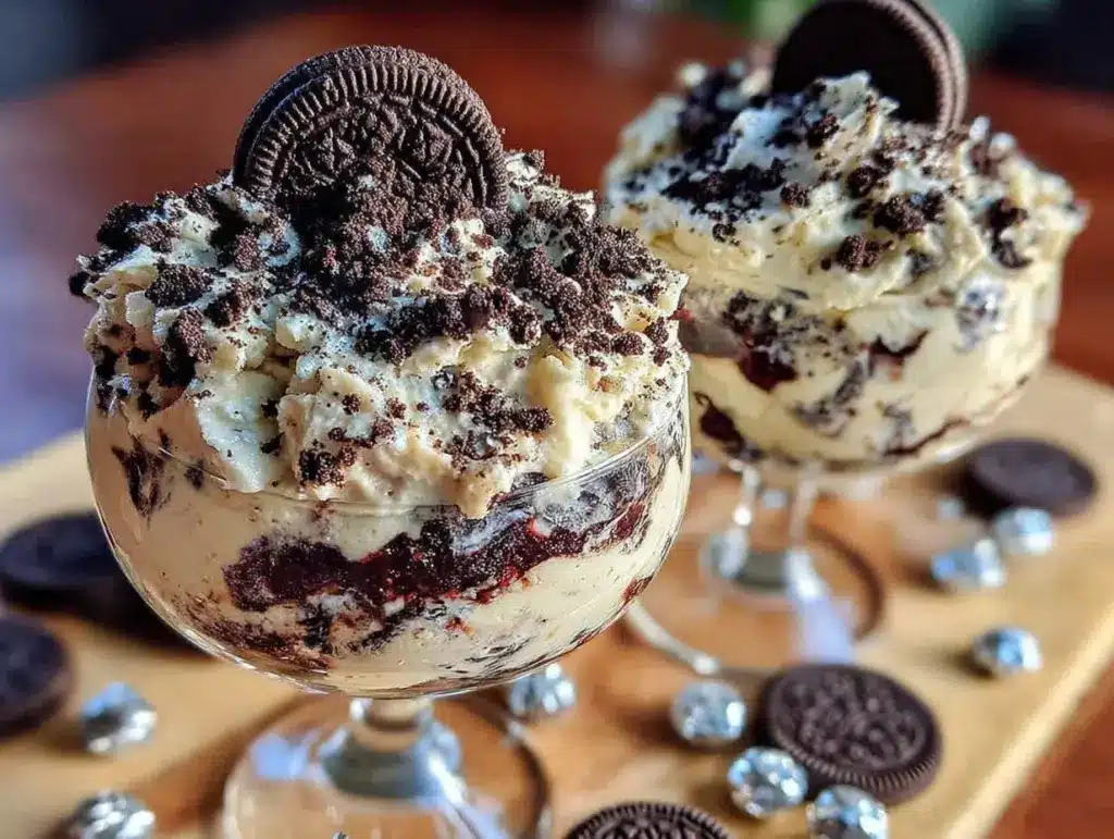 no bake oreo dessert cups - featured image