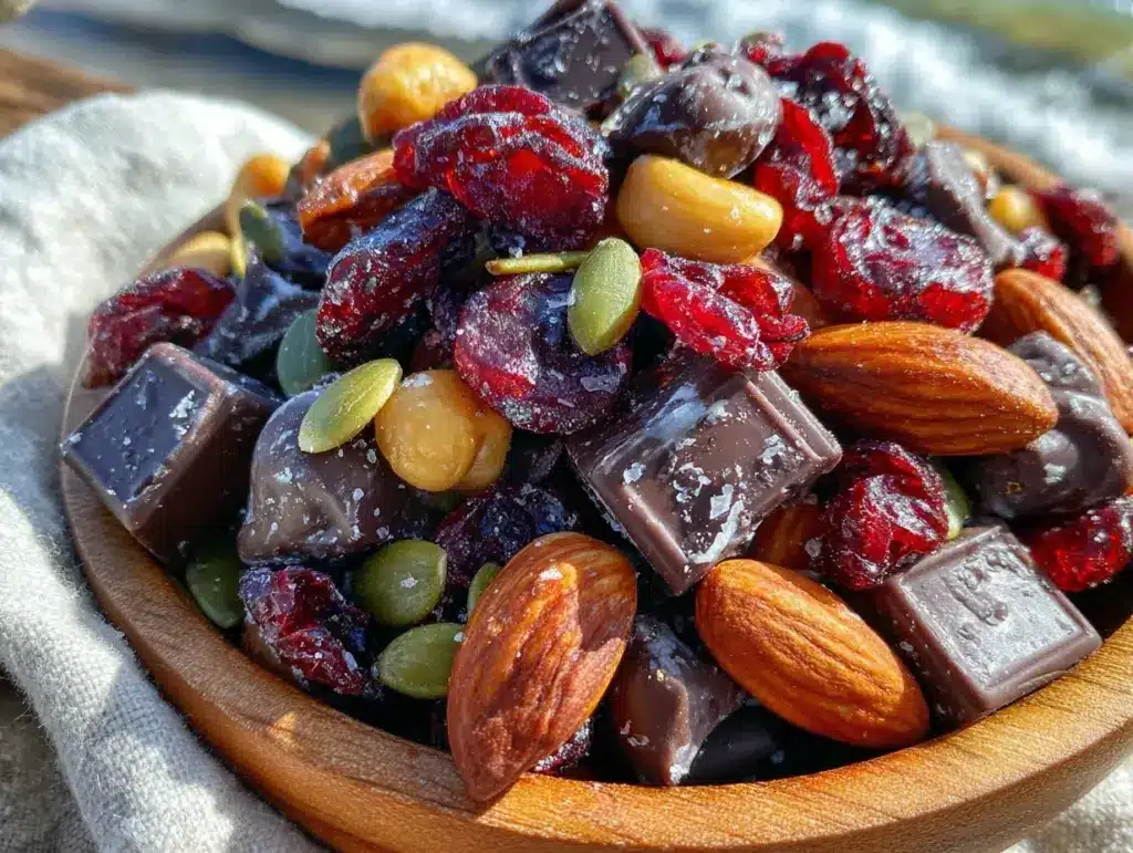 no-melt trail mix with dark chocolate - featured image