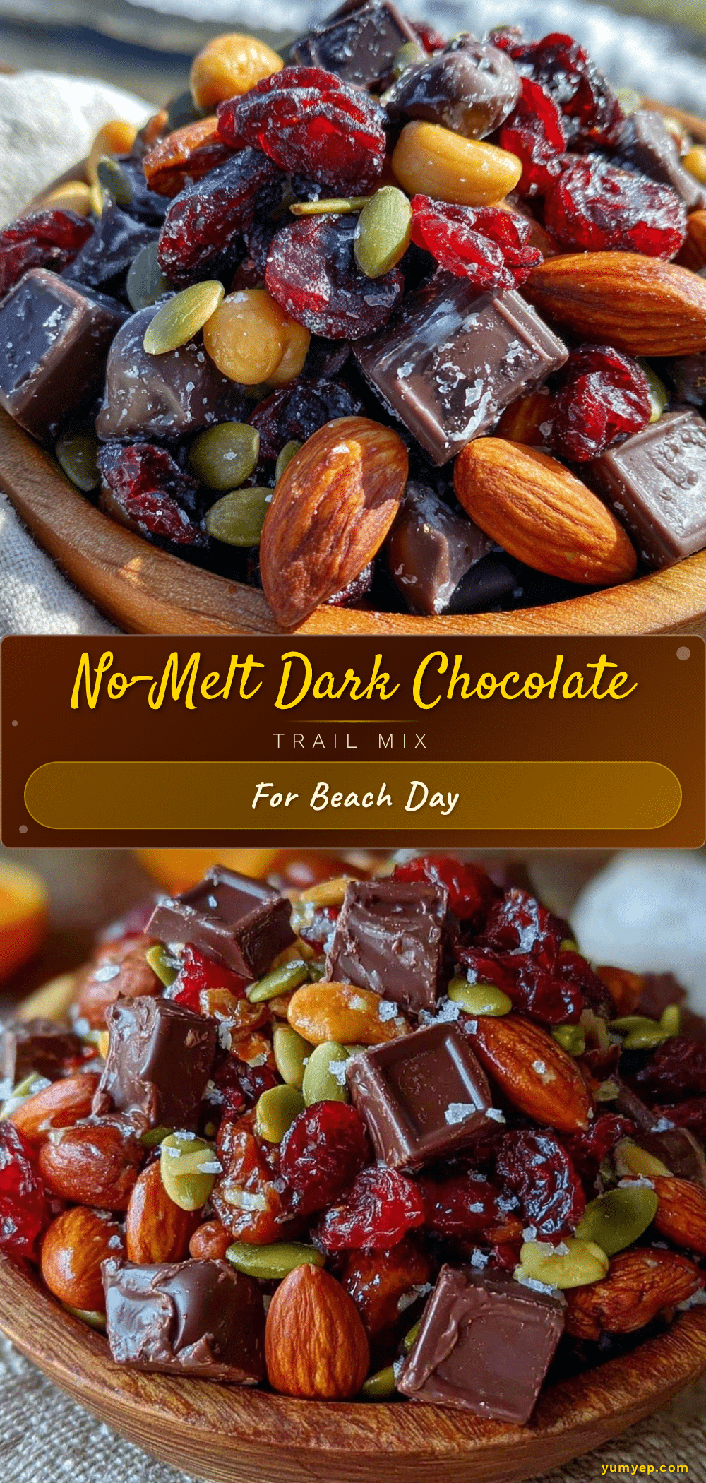 no-melt trail mix with dark chocolate recipe