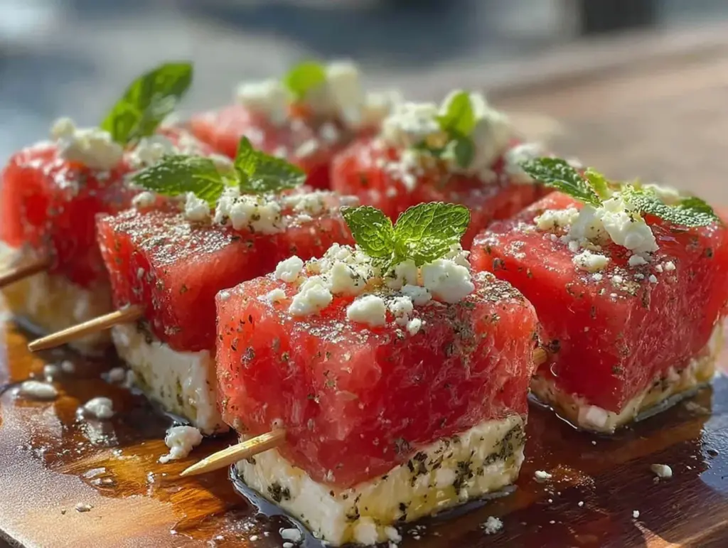 no-melt watermelon feta mint skewers - featured image