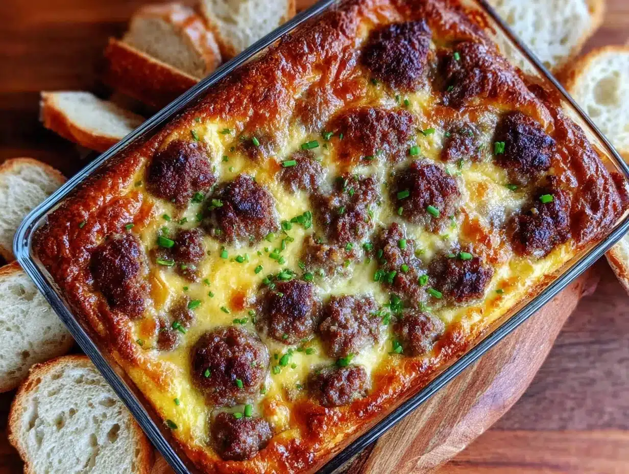 overnight egg casserole with sausage preparation steps