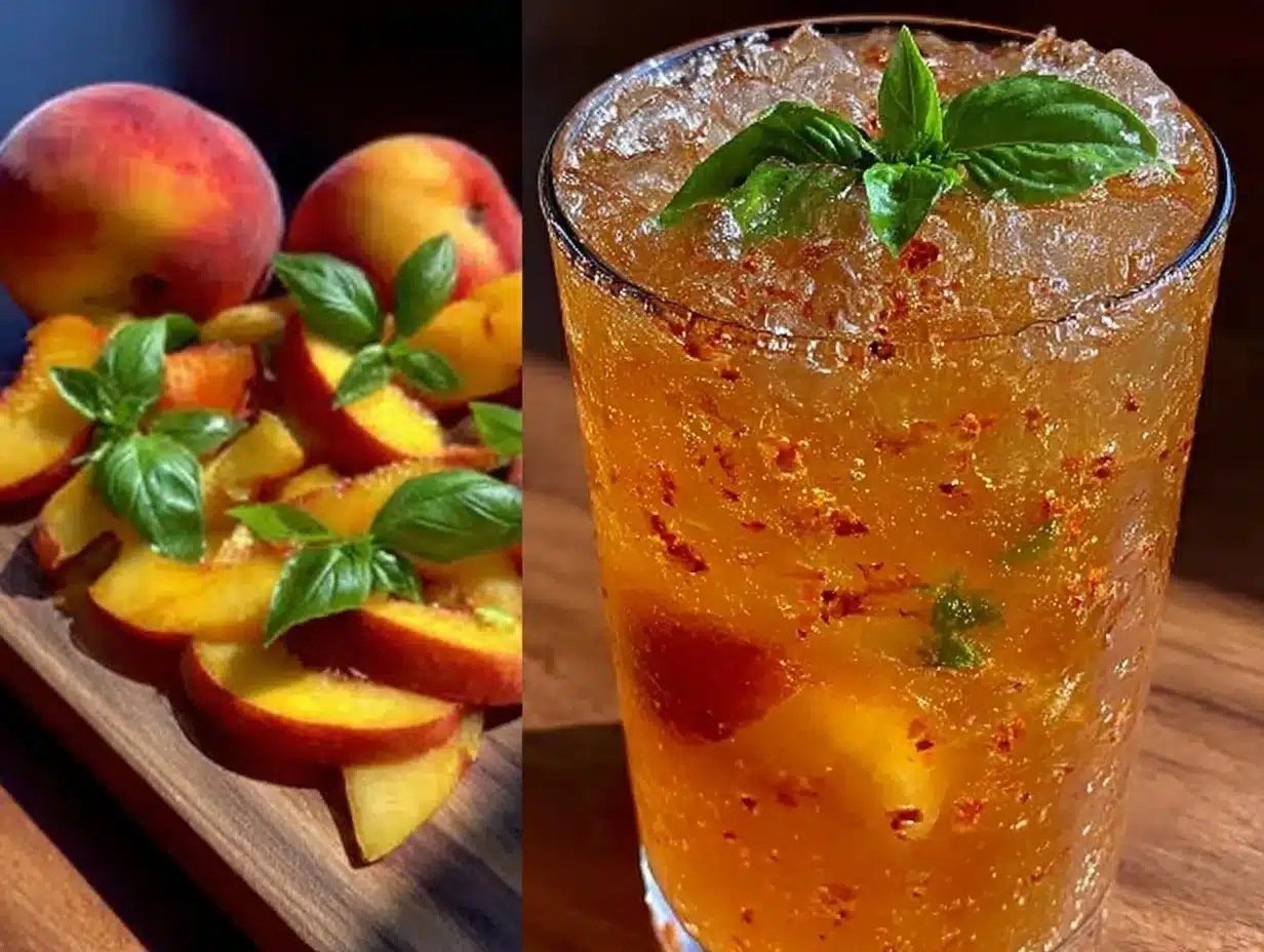 peach bourbon smash preparation steps