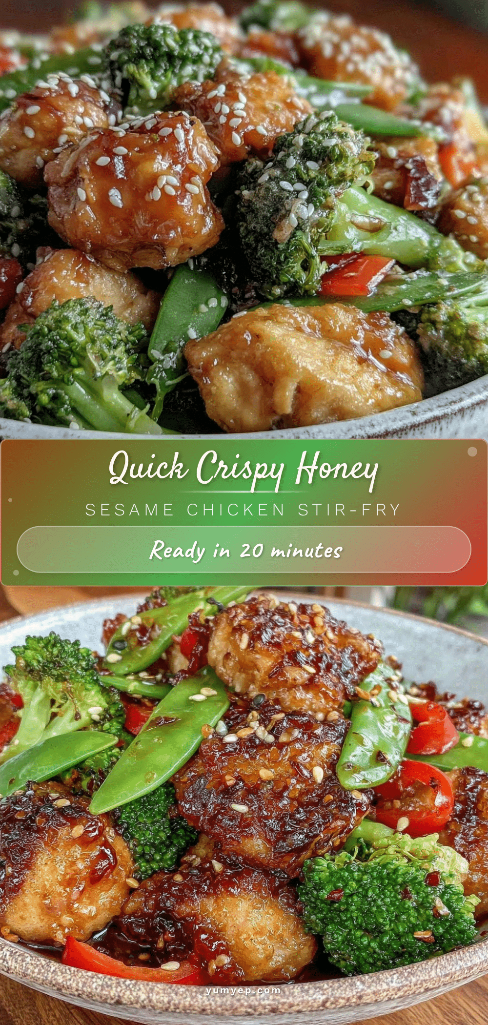 quick crispy honey sesame chicken stir-fry recipe