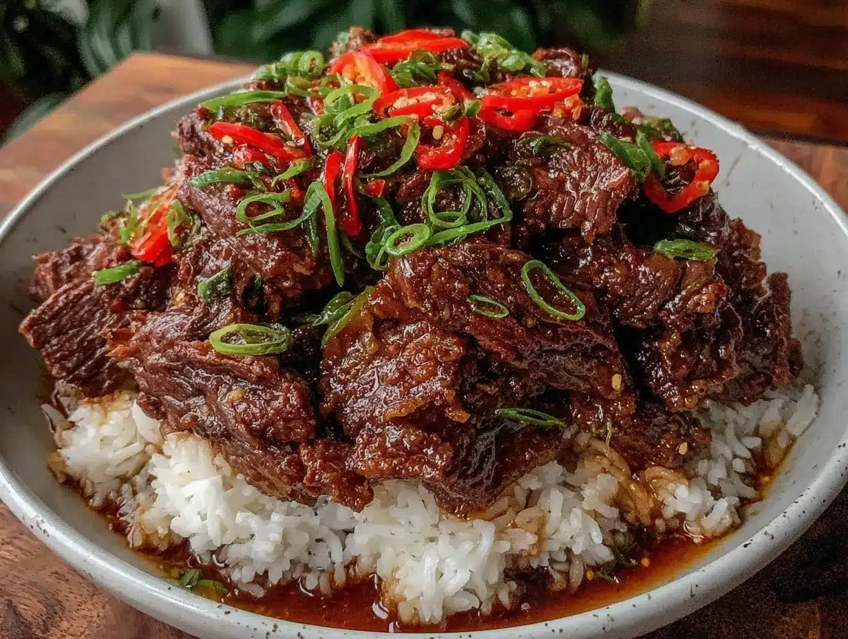 quick Mongolian beef recipe preparation steps