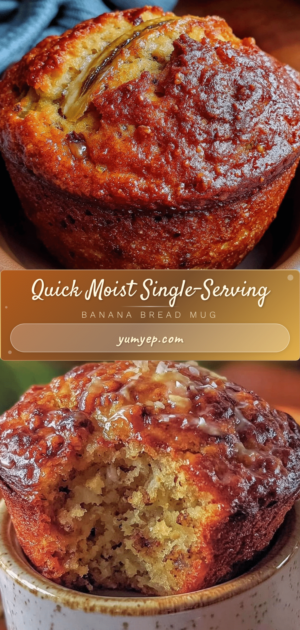 quick single-serving banana bread in a mug recipe