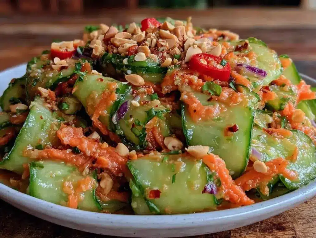 Quick Thai Peanut Cucumber Salad - featured image
