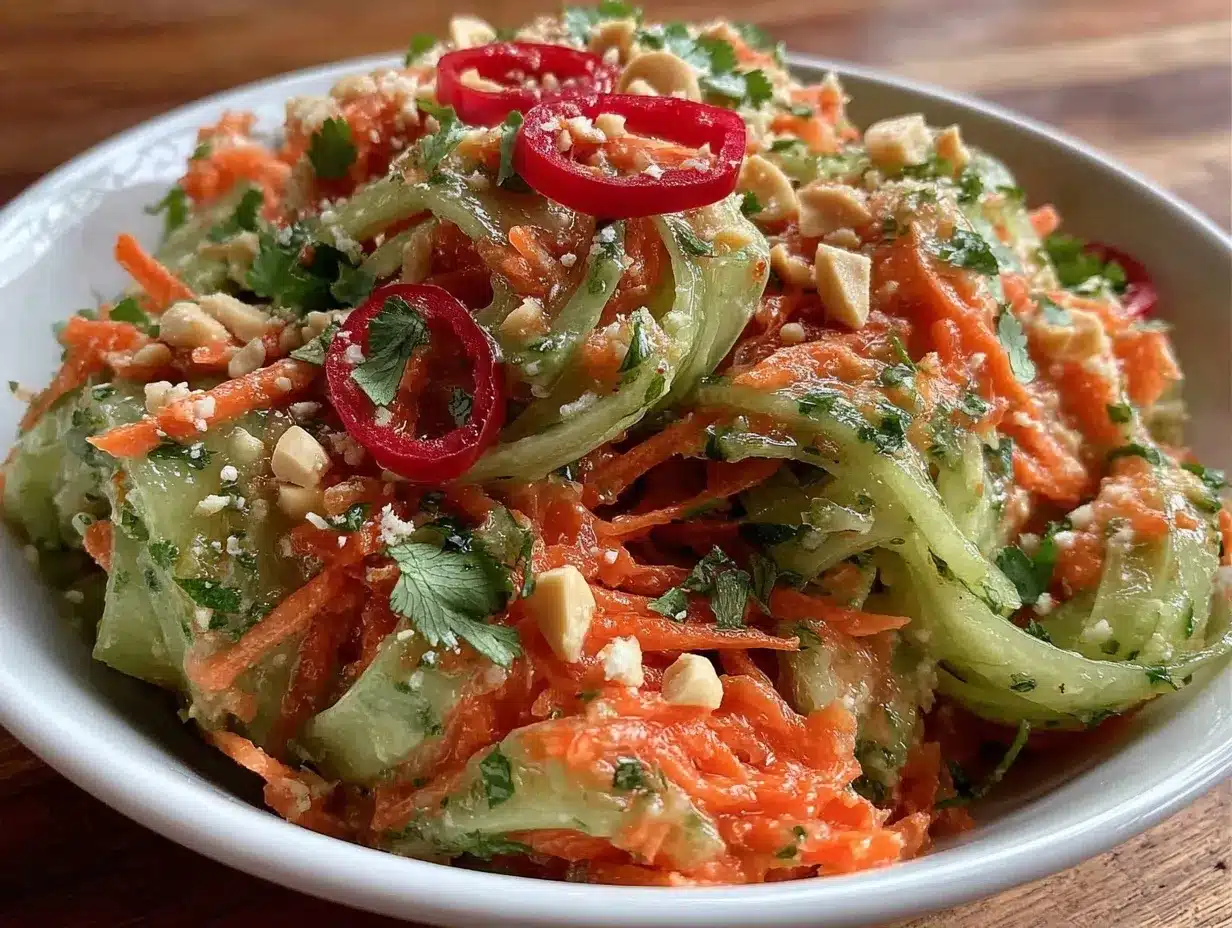 Quick Thai Peanut Cucumber Salad preparation steps