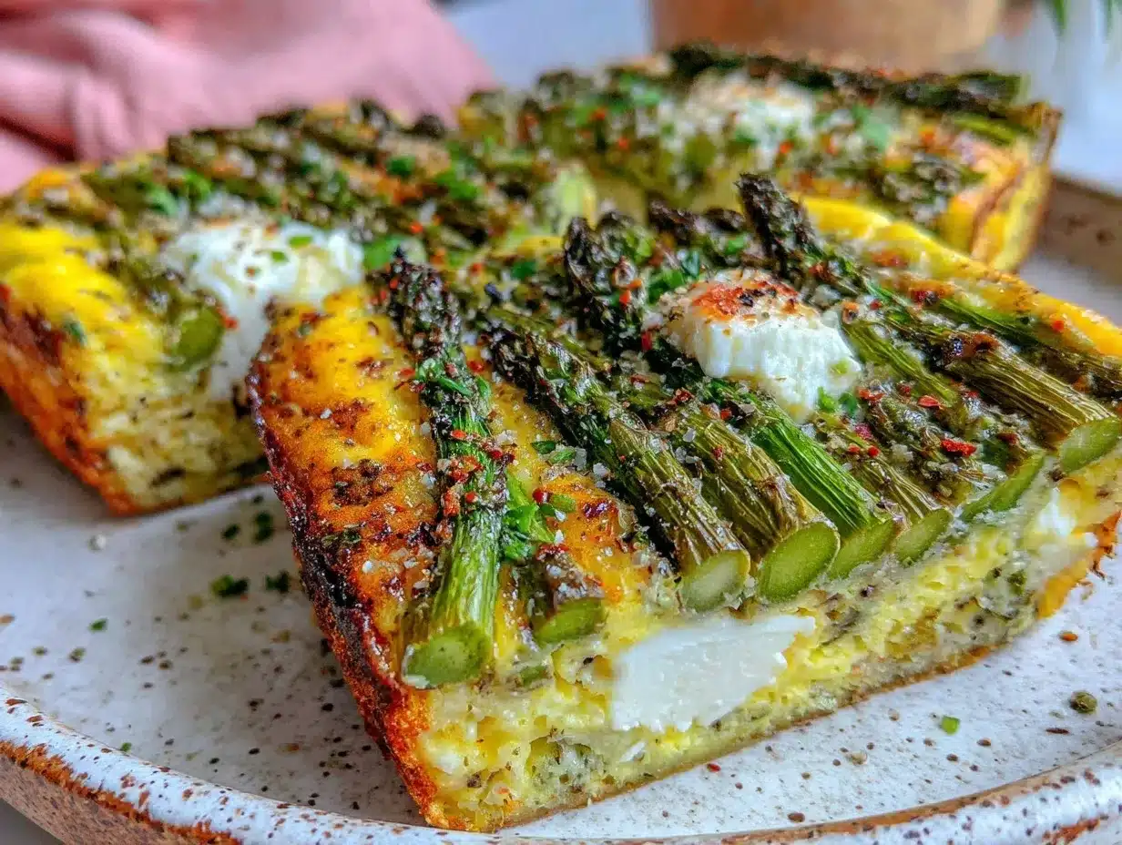 roasted asparagus and brie frittata preparation steps