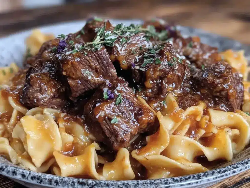 slow cooker beef and noodles - featured image