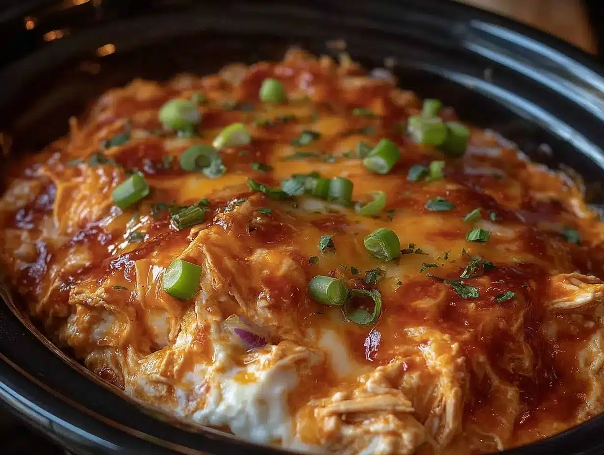 slow cooker buffalo chicken dip preparation steps
