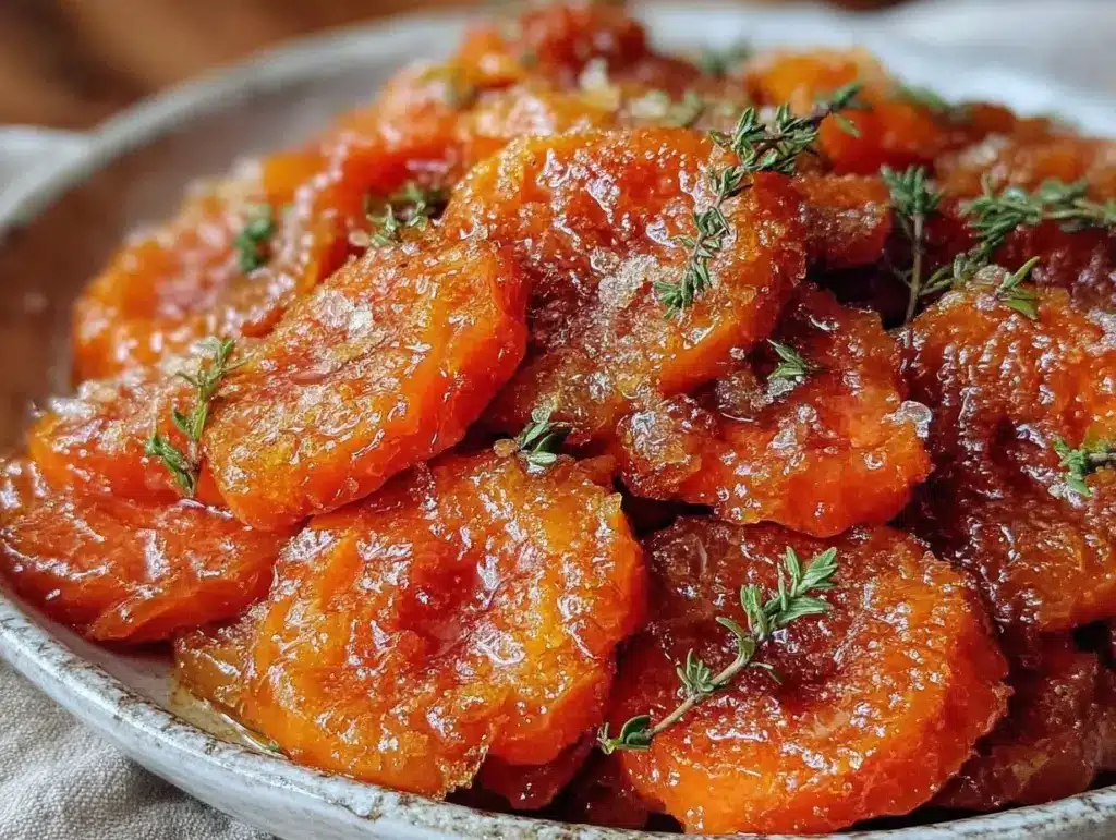 slow cooker honey glazed carrots - featured image