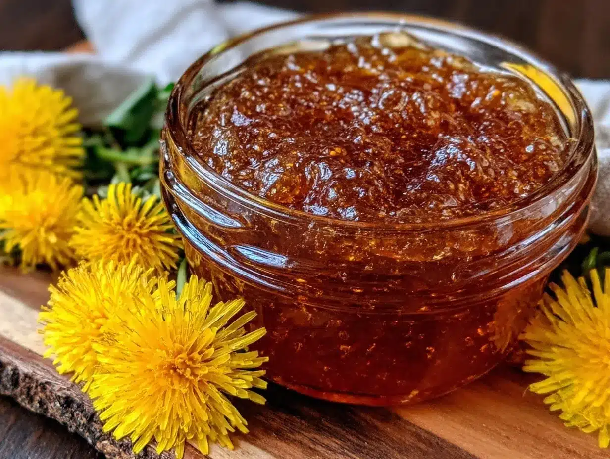 small-batch dandelion honey jelly preparation steps