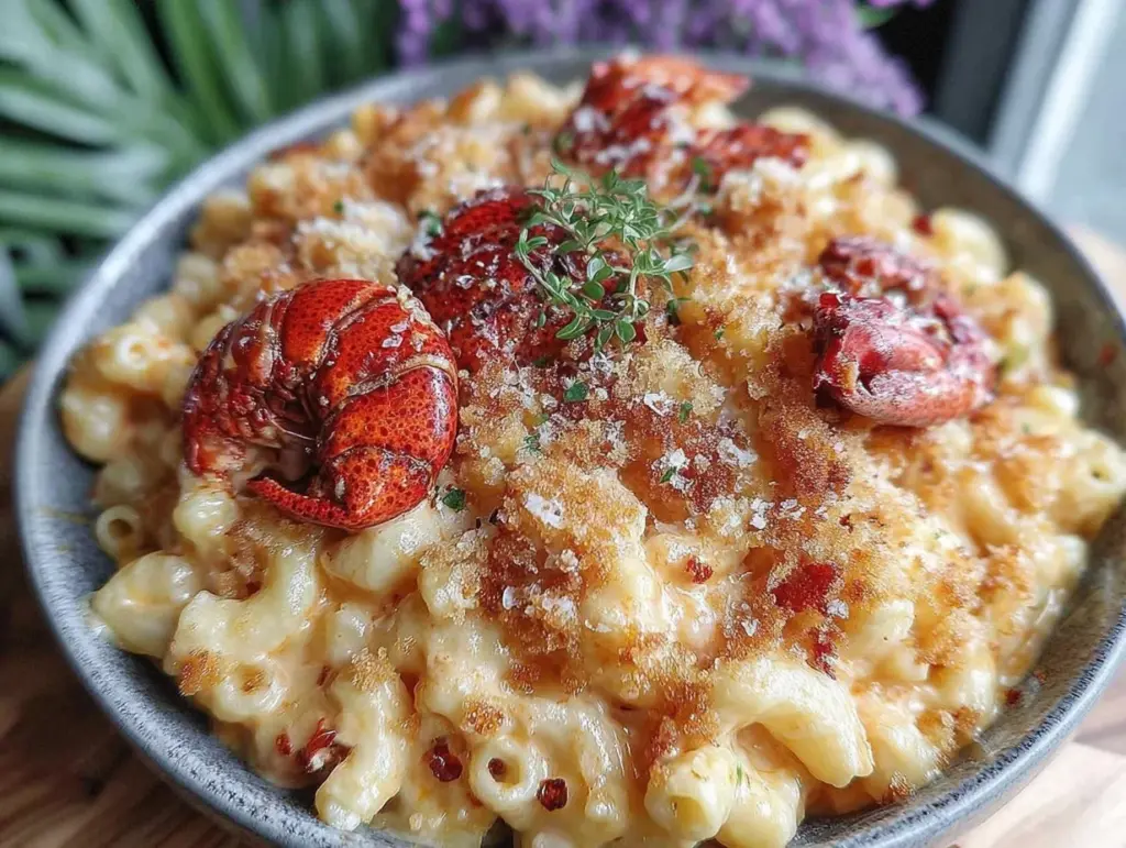spicy crawfish mac and cheese - featured image