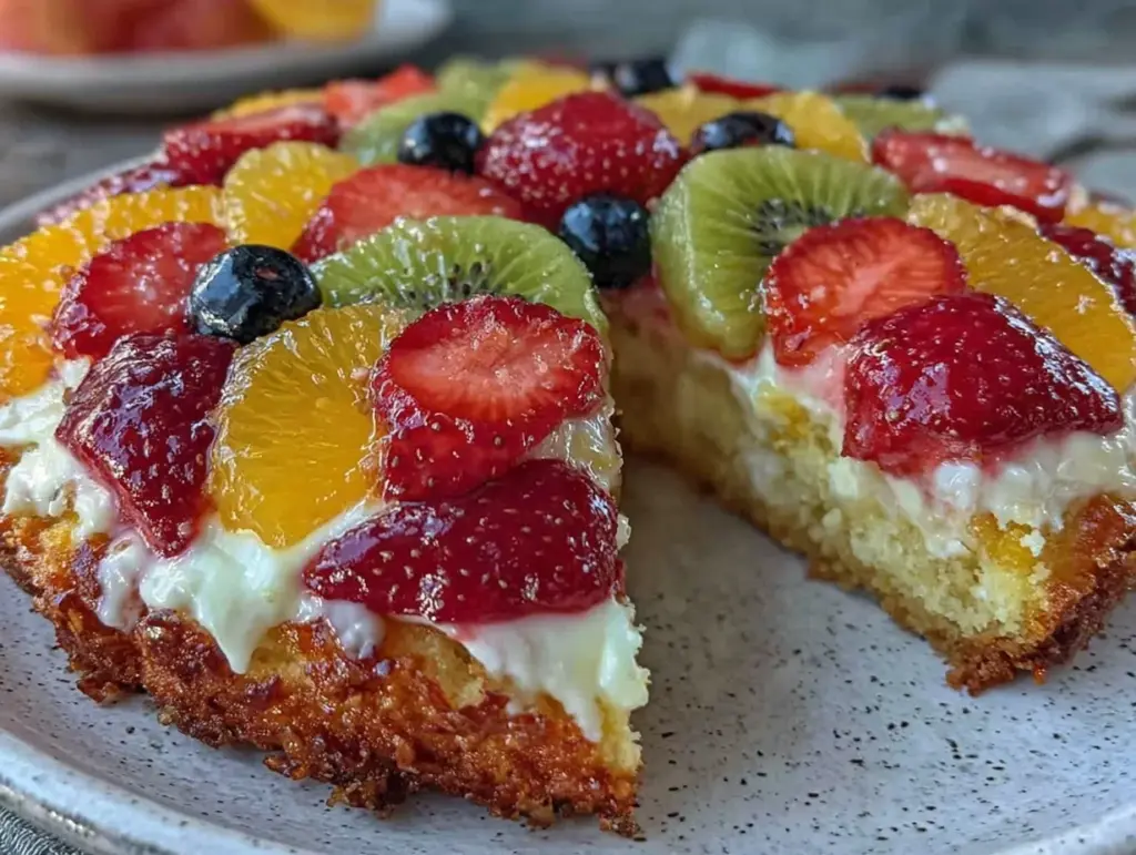 sugar cookie fruit pizza - featured image