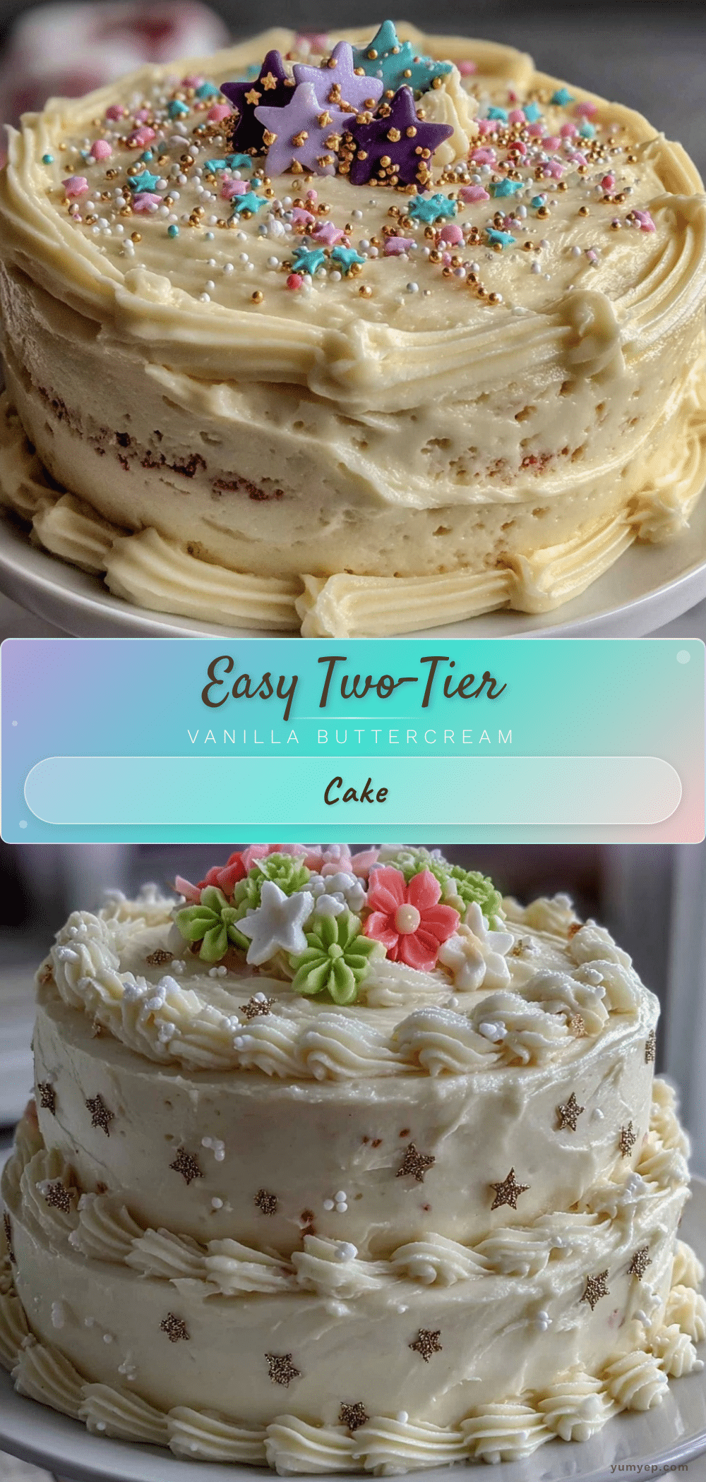 two-tier vanilla buttercream cake recipe
