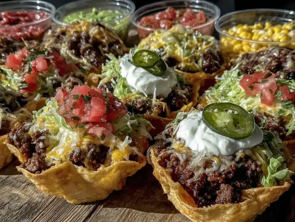 walking taco bar setup - featured image
