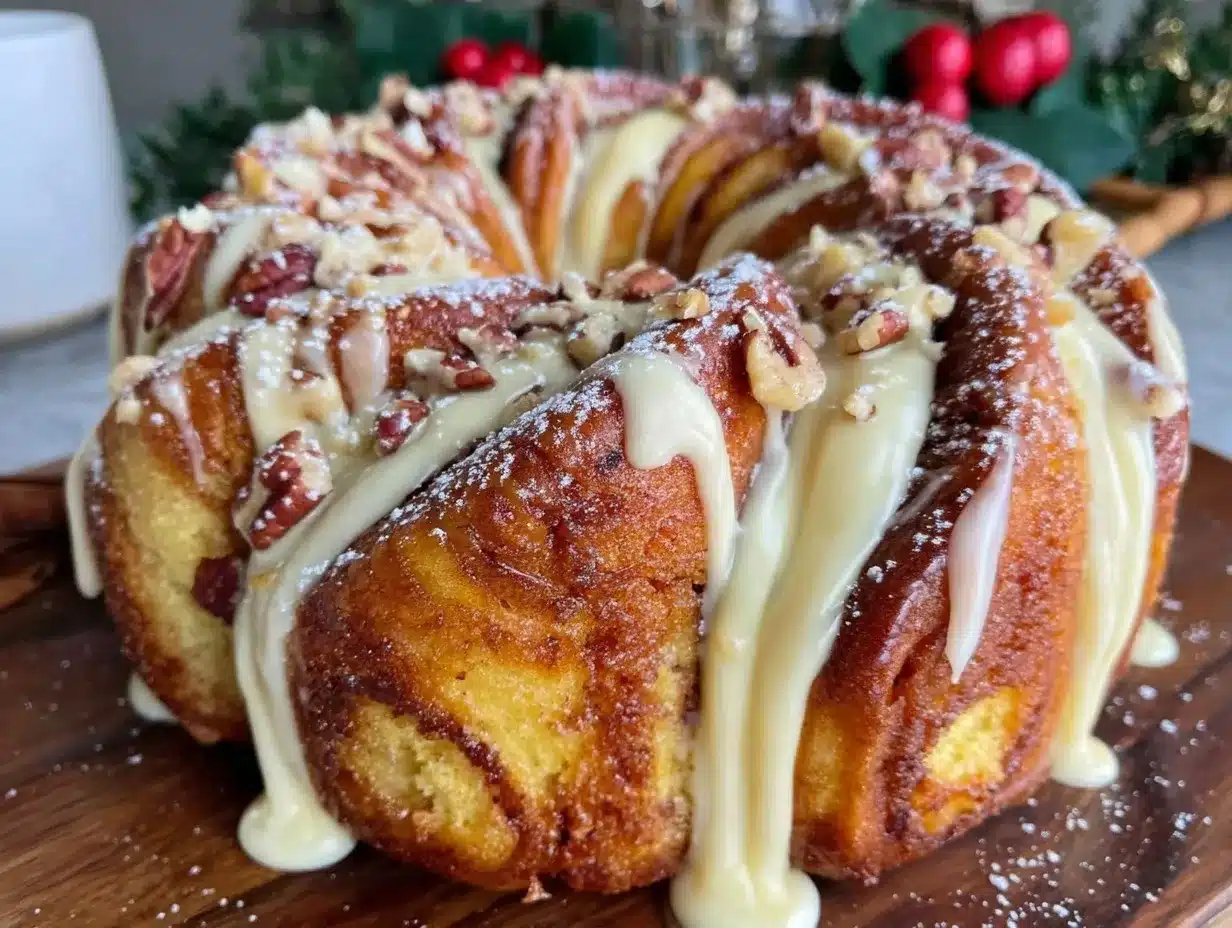 christmas morning cinnamon roll wreath preparation steps