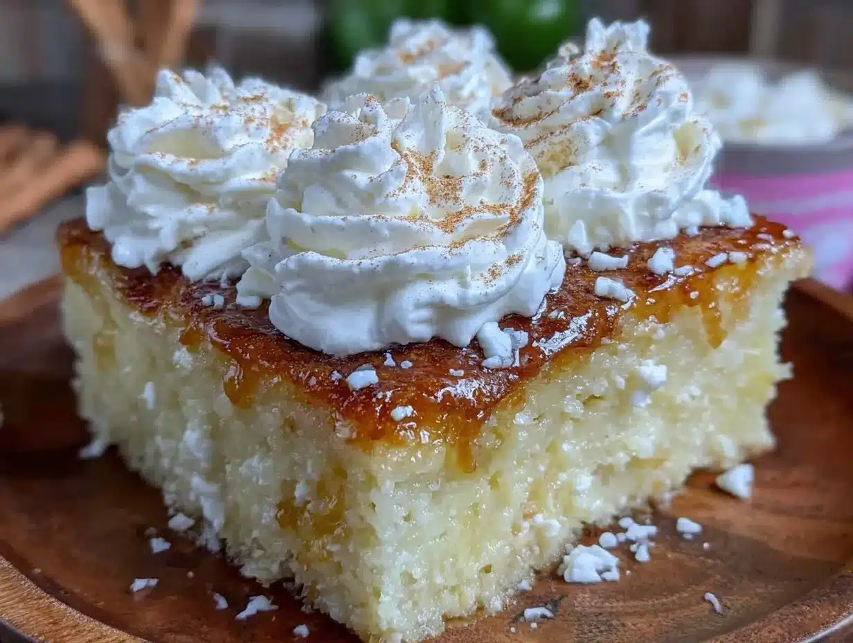cozy tres leches sheet cake preparation steps
