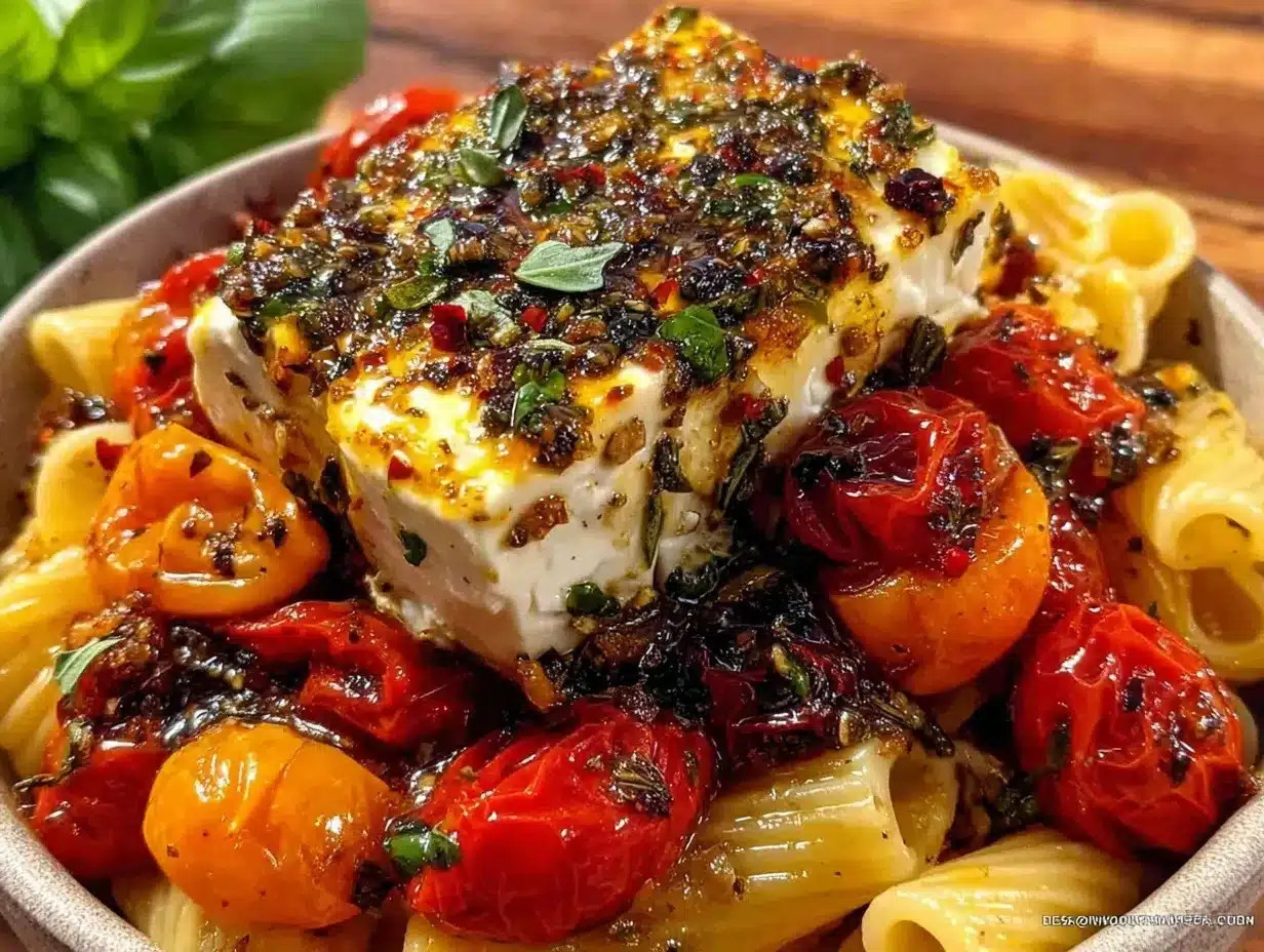creamy baked feta pasta recipe preparation steps