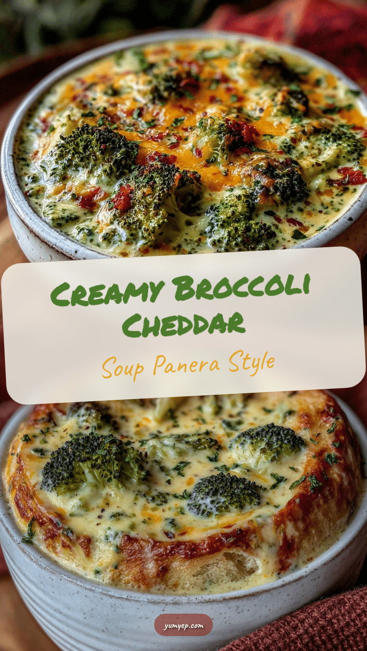 creamy broccoli cheddar soup Panera style recipe