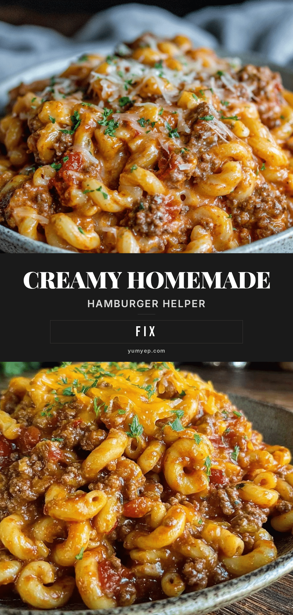 creamy homemade Hamburger Helper fix recipe