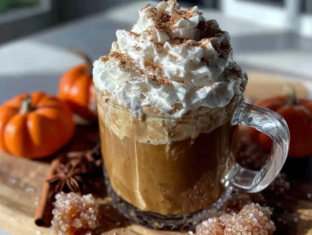 creamy pumpkin spice latte recipe - featured image
