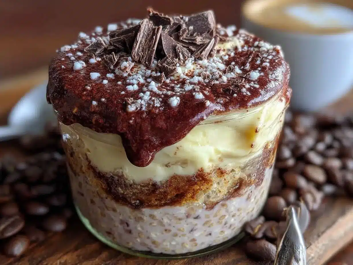 creamy tiramisu overnight oats preparation steps