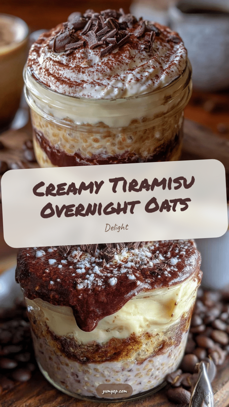 creamy tiramisu overnight oats recipe