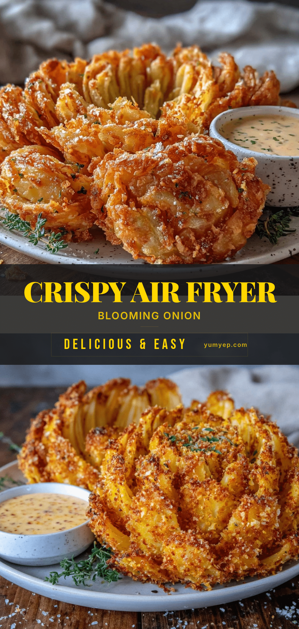 crispy air fryer blooming onion recipe