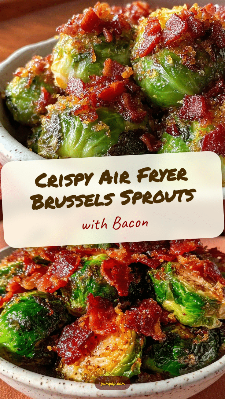 crispy air fryer brussels sprouts with bacon recipe