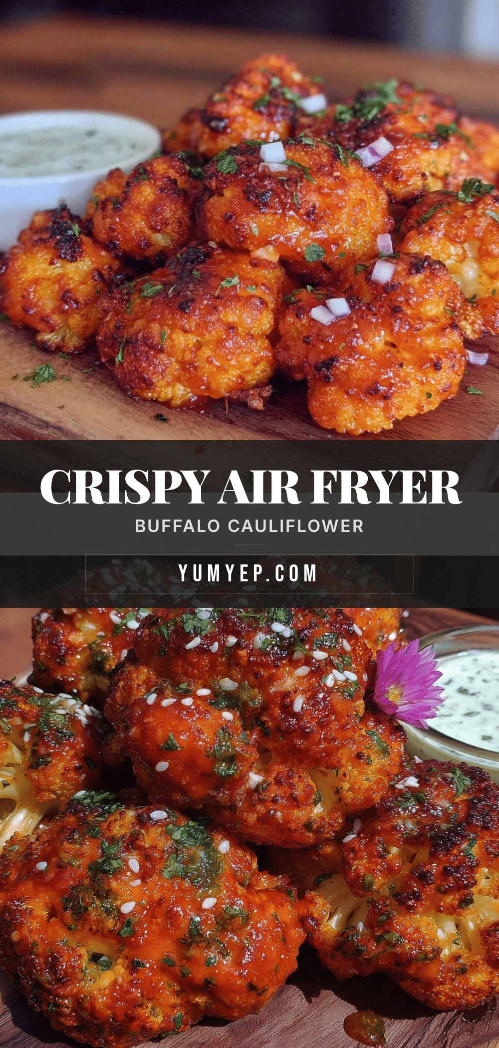 crispy air fryer cauliflower buffalo style recipe recipe
