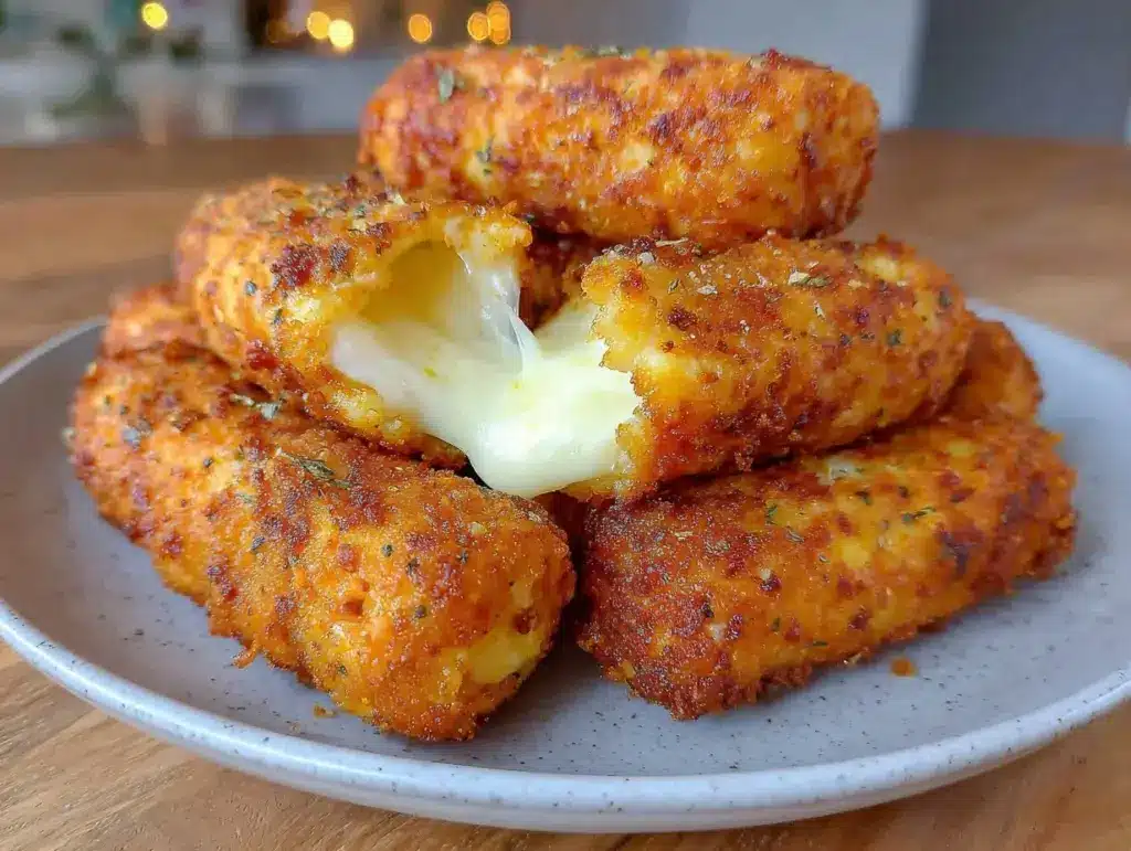 crispy air fryer mozzarella sticks frozen - featured image
