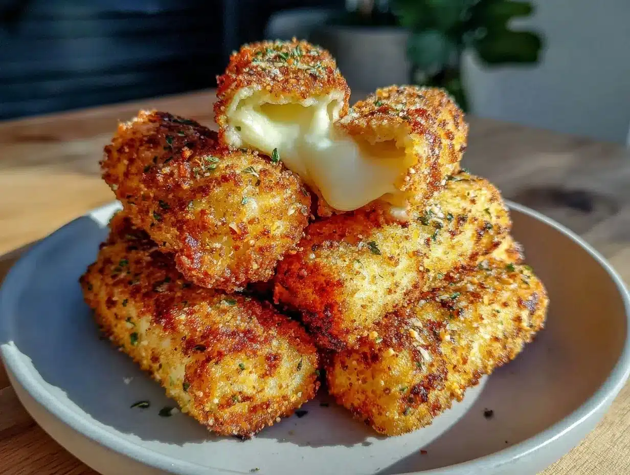crispy air fryer mozzarella sticks frozen preparation steps