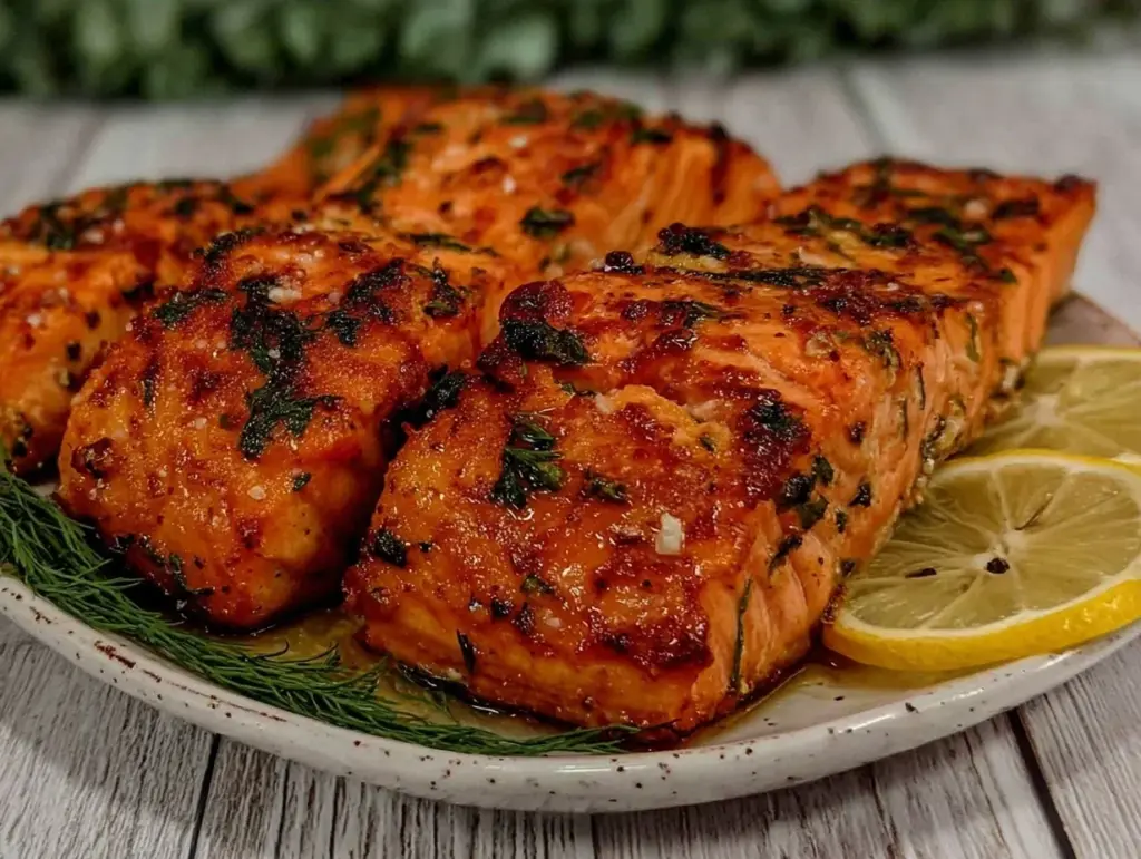 crispy air fryer salmon fillets - featured image
