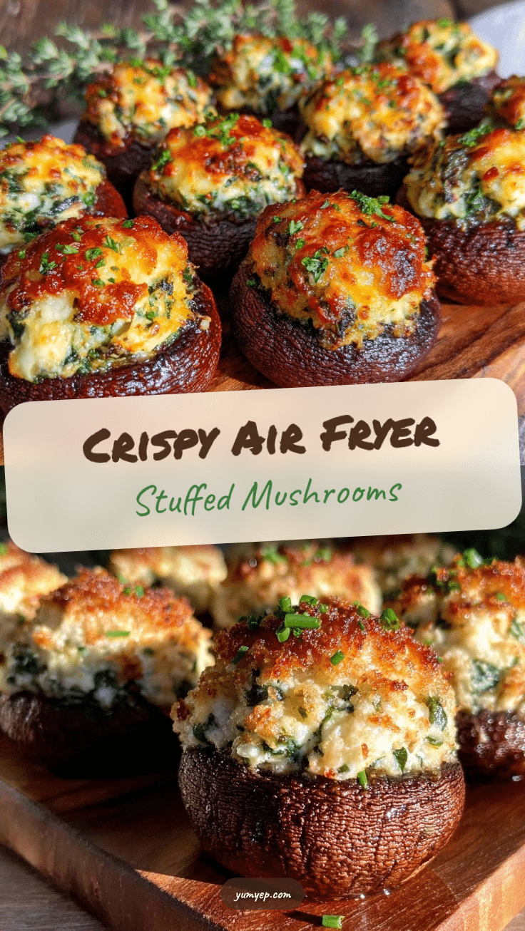 crispy air fryer stuffed mushrooms recipe