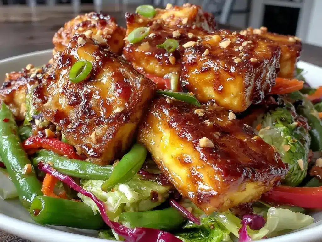 crispy baked tofu stir fry - featured image