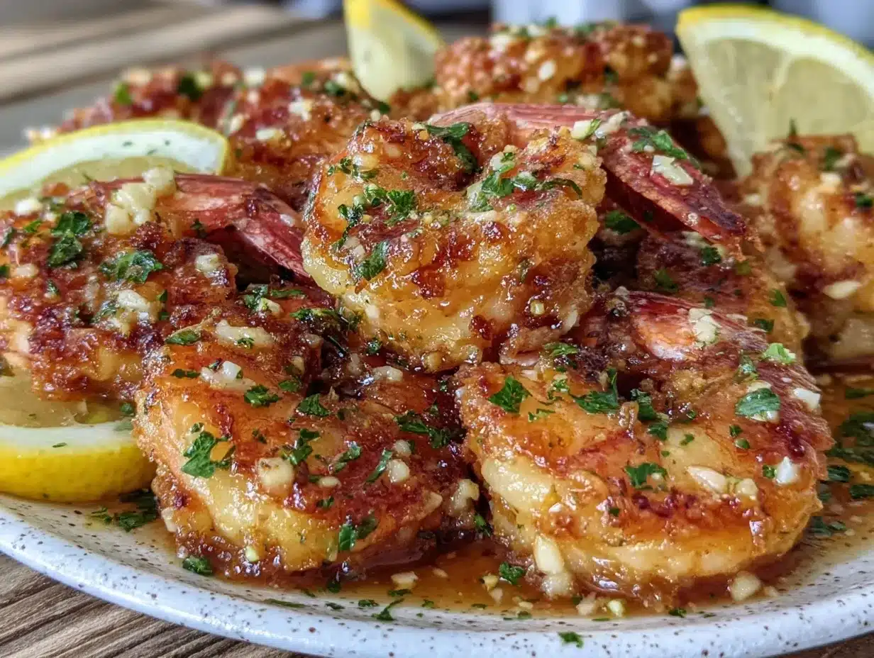 crispy garlic butter air fryer shrimp preparation steps