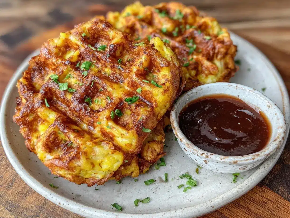 crispy leftover mashed potato waffles preparation steps