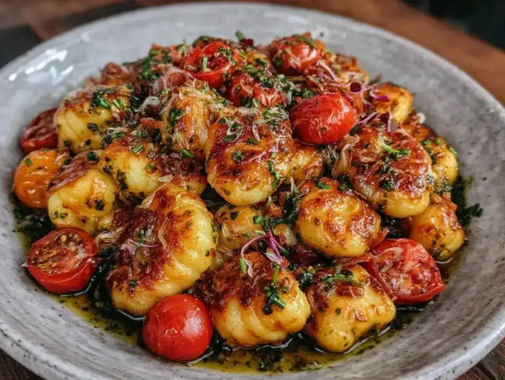 crispy pan-fried gnocchi - featured image