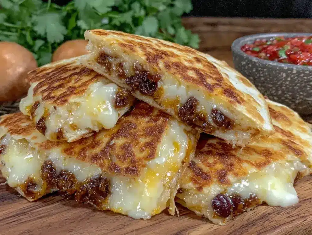 crispy quesadillas with hidden beans - featured image